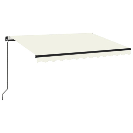 VidaXL Luifel handmatig uittrekbaar 350x250 cm crèmekleurig