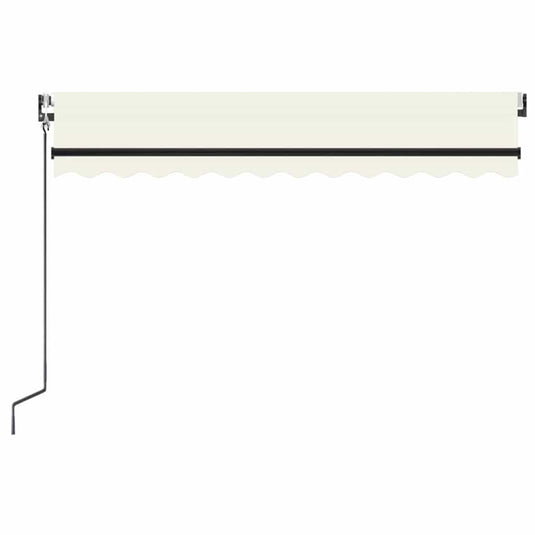 Vidaxl luifel automatisch met led en windsensor 350x250 cm crèmekleur