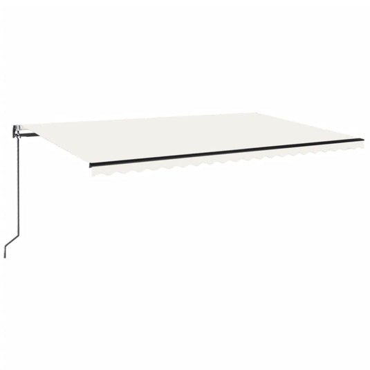 VidaXL Luifel automatisch met LED en windsensor 500x350 cm crèmekleur