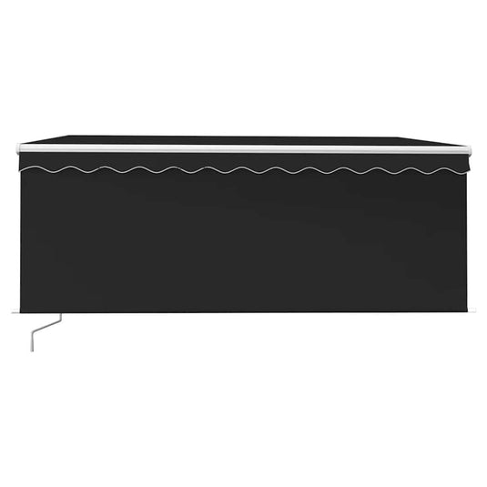 VidaXL Luifel handmatig uittrekbaar rolgordijn LED 3,5x2,5 m antraciet