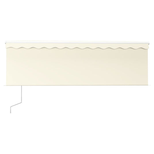 VidaXL Luifel automatisch uittrekbaar met rolgordijn 4x3 m crèmekleur
