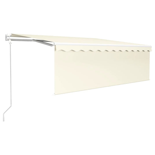 VidaXL Luifel automatisch met rolgordijn, LED en windsensor 4x3m crème