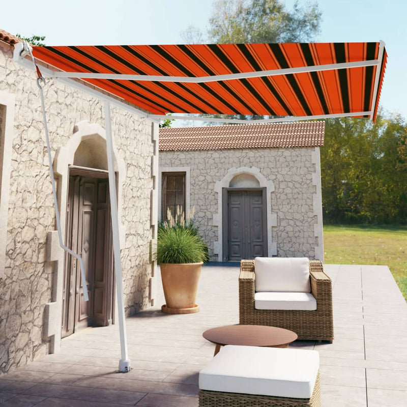 Load image into Gallery viewer, VidaXL Luifel vrijstaand automatisch 300x250 cm oranje en bruin
