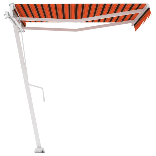 VidaXL Luifel vrijstaand automatisch 350x250 cm oranje en bruin