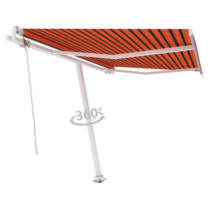 Load image into Gallery viewer, VidaXL Luifel vrijstaand automatisch 350x250 cm oranje en bruin
