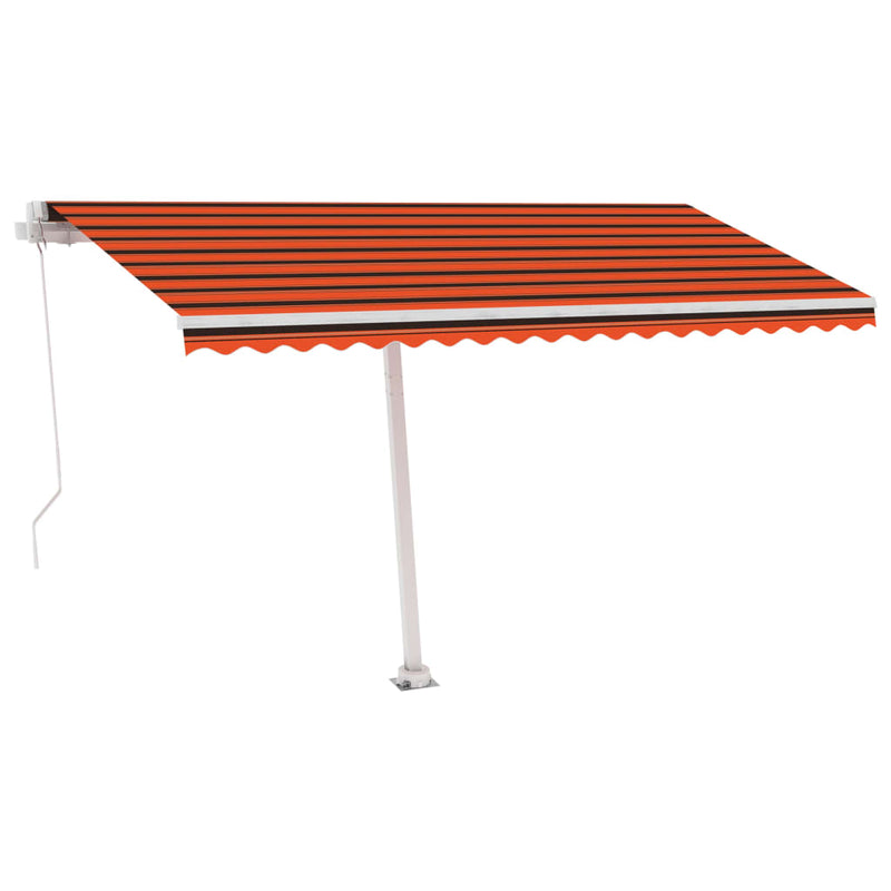 Load image into Gallery viewer, VidaXL Luifel vrijstaand handmatig uittrekbaar 400x300 cm oranje bruin
