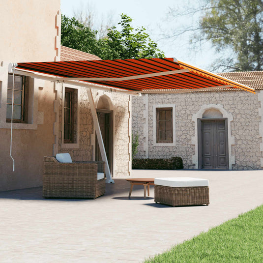 VidaXL Luifel vrijstaand automatisch 500x300 cm oranje en bruin