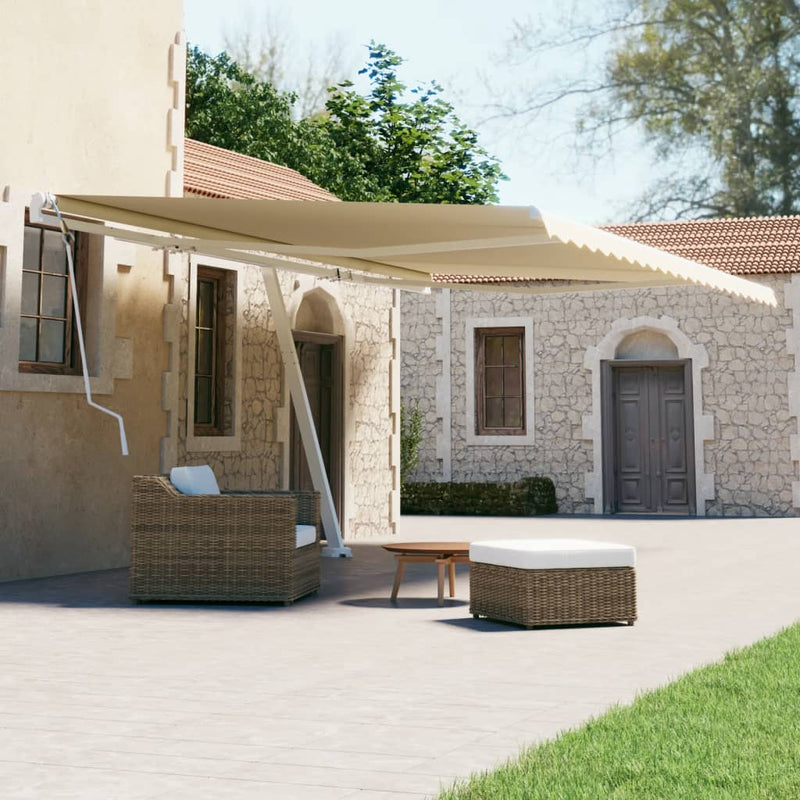 Load image into Gallery viewer, VidaXL Luifel vrijstaand handmatig uittrekbaar 600x300 cm crèmekleurig
