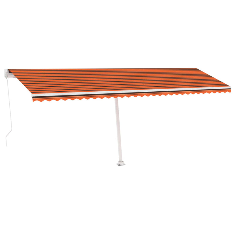 Load image into Gallery viewer, VidaXL Luifel vrijstaand handmatig uittrekbaar 600x300 cm oranje bruin
