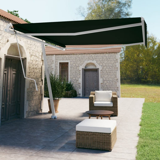 VidaXL Luifel vrijstaand automatisch 400x350 cm antracietkleurig