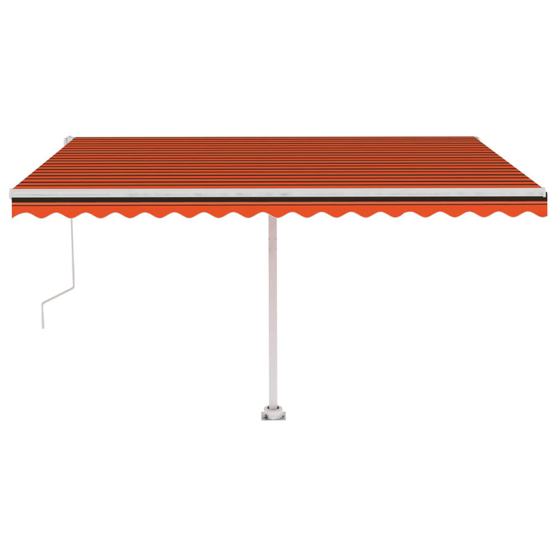 Load image into Gallery viewer, VidaXL Luifel vrijstaand automatisch 450x350 cm oranje en bruin
