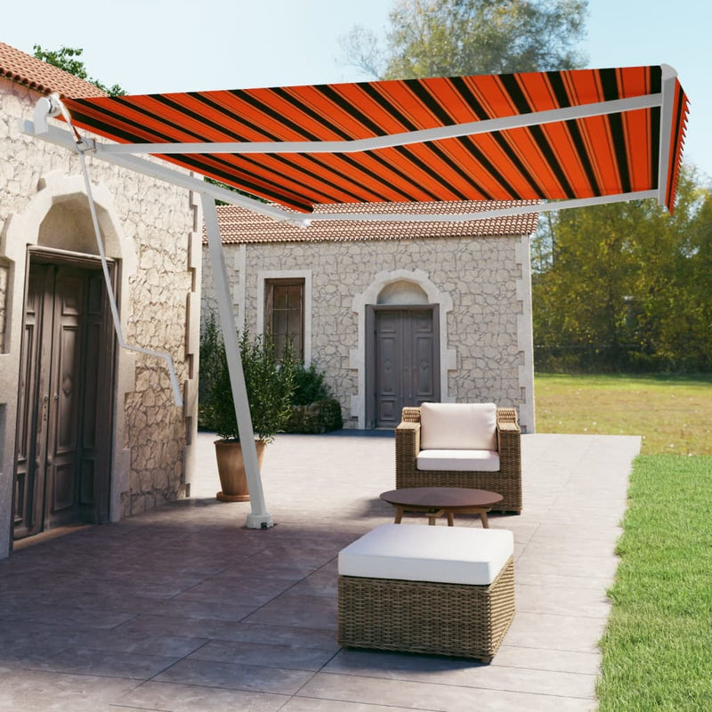 Load image into Gallery viewer, VidaXL Luifel vrijstaand automatisch 450x350 cm oranje en bruin
