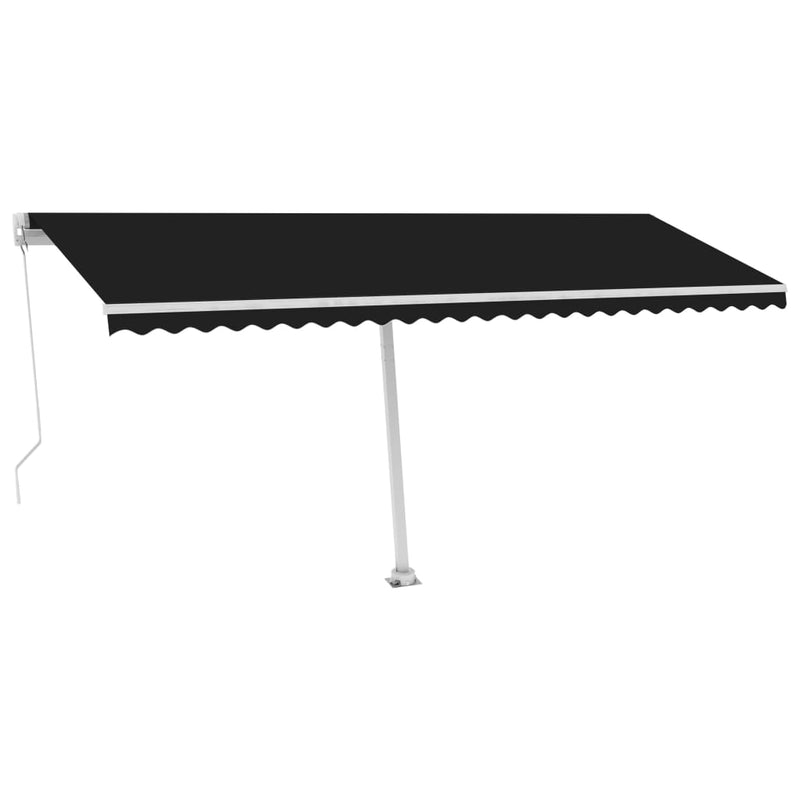 Load image into Gallery viewer, VidaXL Luifel vrijstaand handmatig uittrekbaar 500x350 cm antraciet

