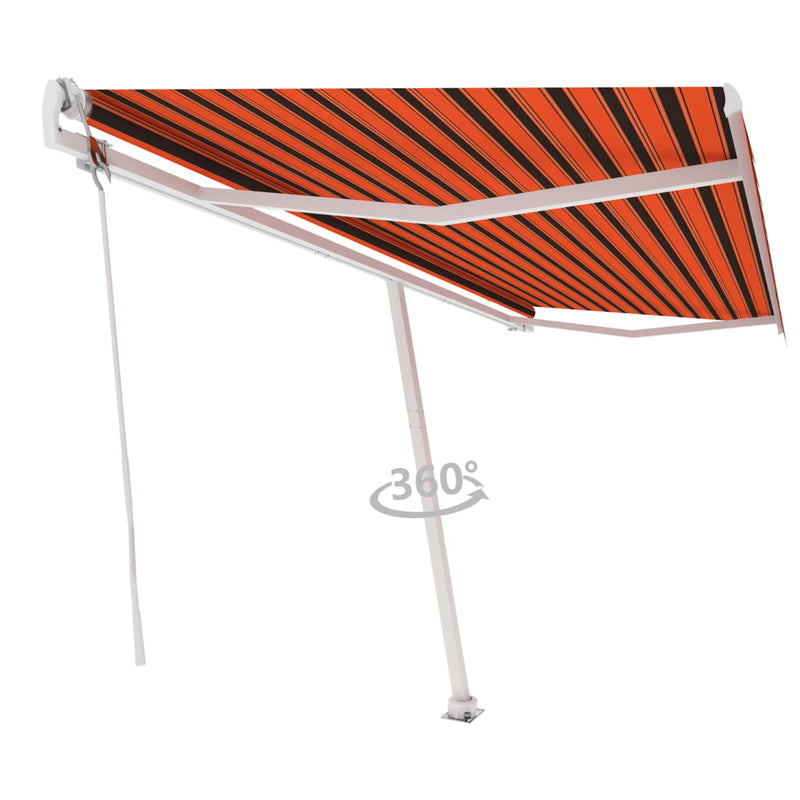 Load image into Gallery viewer, VidaXL Luifel vrijstaand automatisch 500x350 cm oranje en bruin
