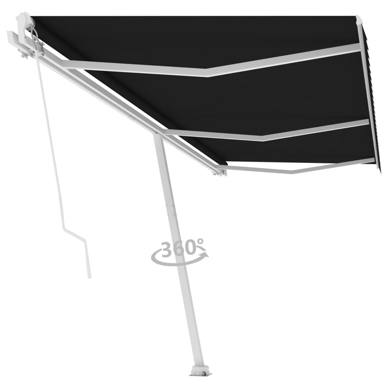 Load image into Gallery viewer, VidaXL Luifel vrijstaand handmatig uittrekbaar 600x350 cm antraciet
