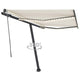 VidaXL Luifel automatisch met LED en windsensor 300x250 cm crèmekleur
