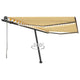 VidaXL Luifel automatisch met LED en windsensor 450x300 cm geel en wit