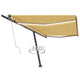 VidaXL Luifel automatisch met LED en windsensor 500x300 cm geel en wit