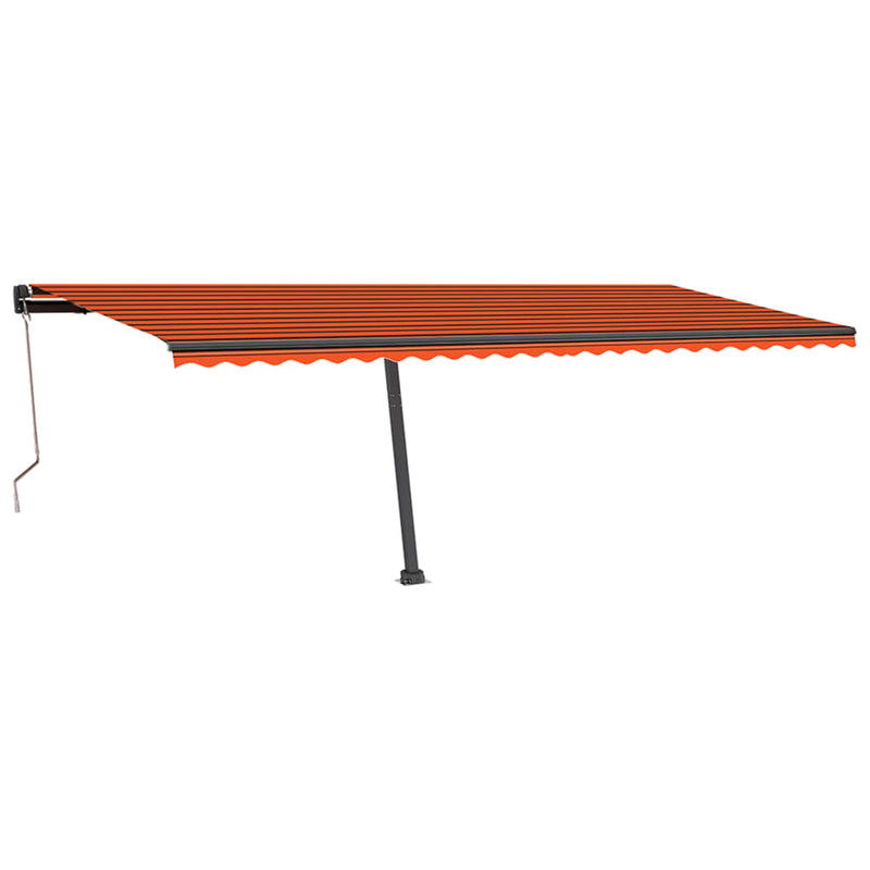 Load image into Gallery viewer, VidaXL Luifel automatisch met LED windsensor 600x350 cm oranje bruin
