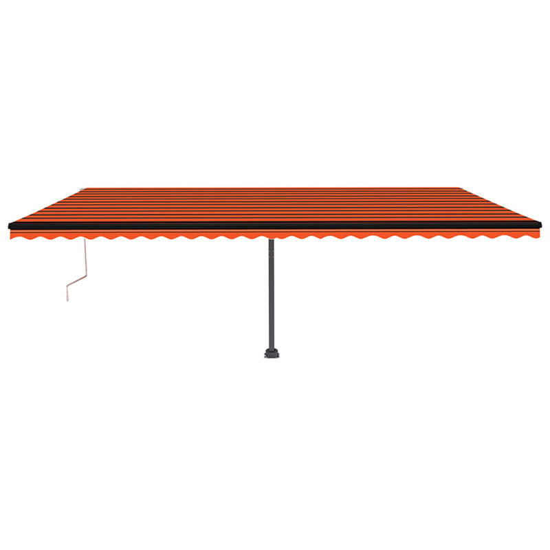 Load image into Gallery viewer, VidaXL Luifel automatisch met LED windsensor 600x350 cm oranje bruin
