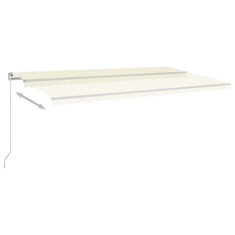 Load image into Gallery viewer, VidaXL Luifel automatisch met LED en windsensor 6x3 m crèmekleurig
