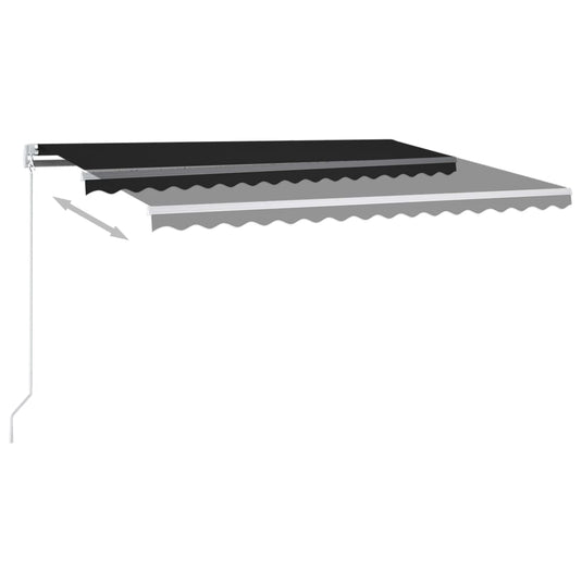 VidaXL Luifel automatisch met LED en windsensor 4,5x3,5 m antraciet