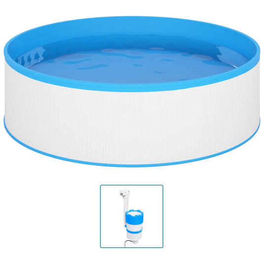 VidaXL Splasher pool met hangende skimmer en pomp 350x90 cm wit