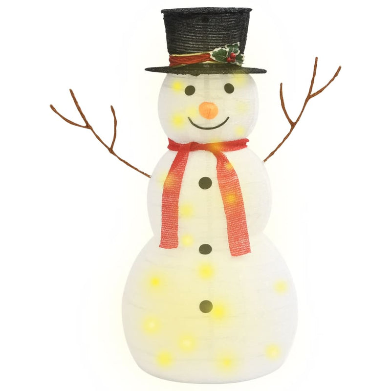 Load image into Gallery viewer, Vidaxl decoratieve sneeuwpop led 90 cm luxe stof
