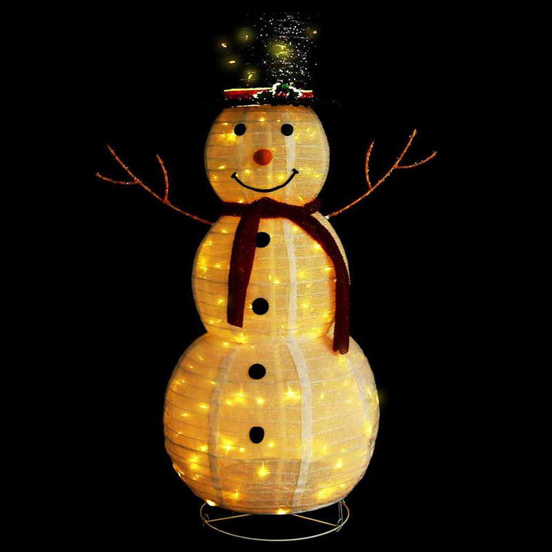 Load image into Gallery viewer, Vidaxl decoratieve sneeuwpop led 120 cm luxe stof
