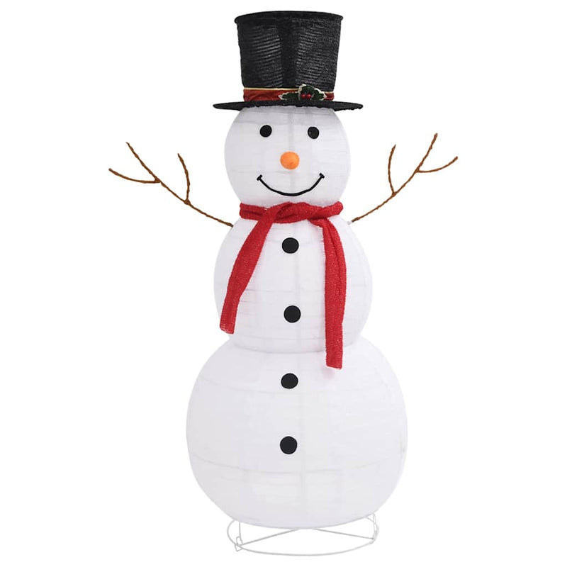 Load image into Gallery viewer, Vidaxl decoratieve sneeuwpop led 120 cm luxe stof
