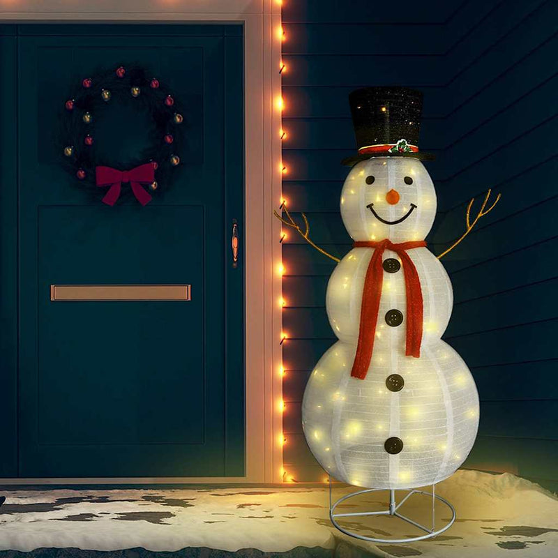 Load image into Gallery viewer, Vidaxl decoratieve sneeuwpop led 180 cm luxe stof
