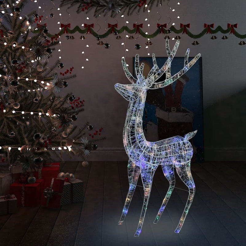 Load image into Gallery viewer, Vidaxl kerstdecoratie rendier 250 led's meerkleurig 180 cm acryl
