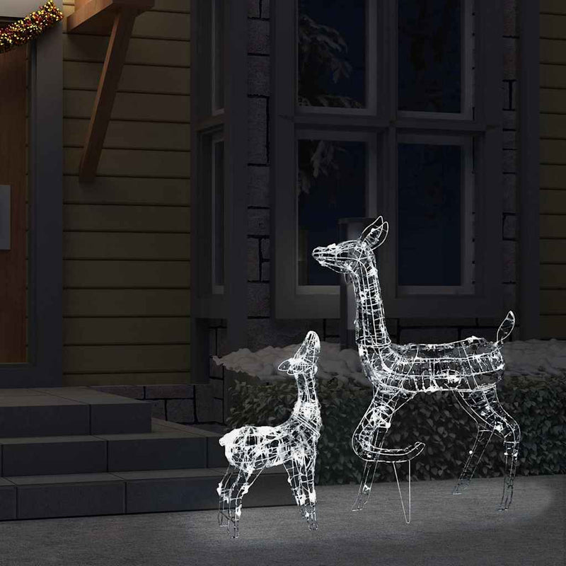 Load image into Gallery viewer, Vidaxl kerstversiering rendierfamilie 160 led's koudwit acryl
