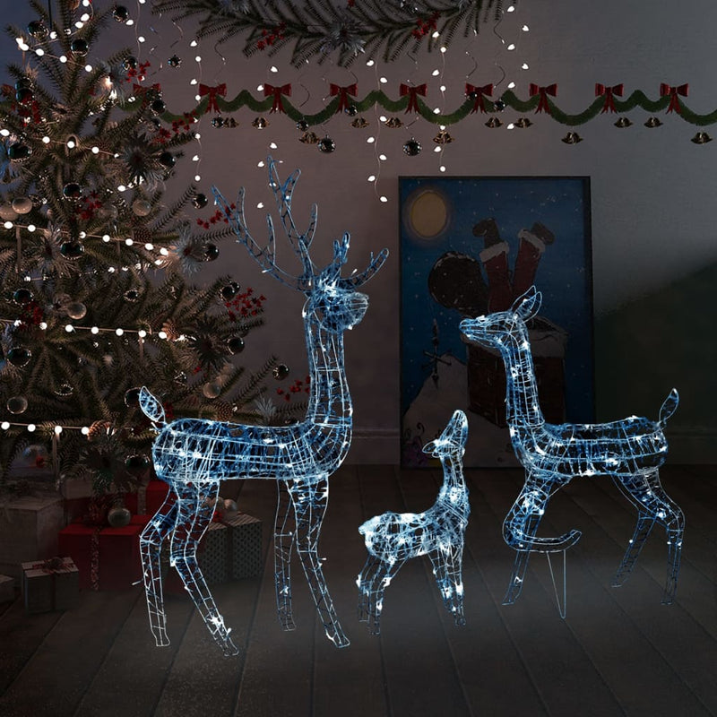 Load image into Gallery viewer, Vidaxl kerstversiering rendierfamilie 300 led's koudwit acryl
