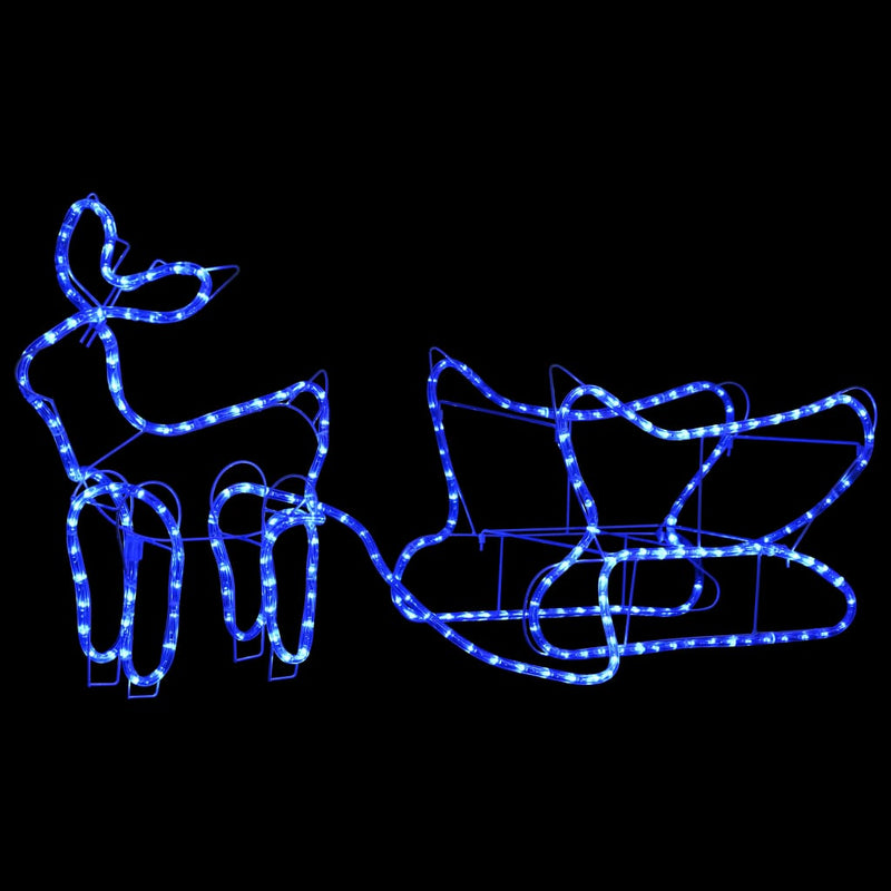 Load image into Gallery viewer, Vidaxl kerstdecoratie rendier en slee 252 led's
