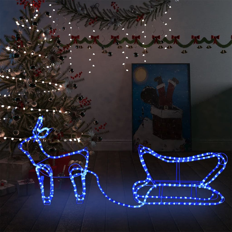 Load image into Gallery viewer, Vidaxl kerstdecoratie rendier en slee 252 led's
