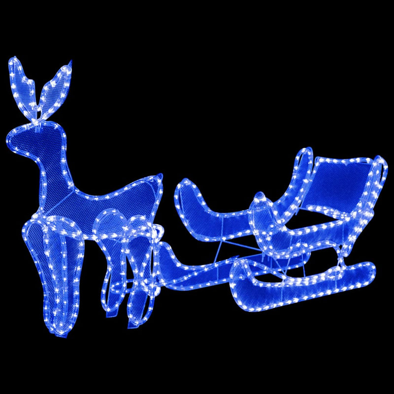 Load image into Gallery viewer, Vidaxl kerstverlichting rendier en slee met mesh 432 led's
