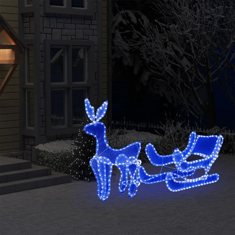 Load image into Gallery viewer, Vidaxl kerstverlichting rendier en slee met mesh 432 led's
