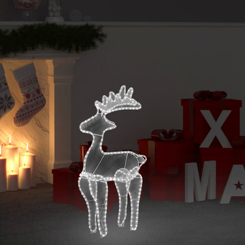 Load image into Gallery viewer, Vidaxl kerstversiering rendier met mesh 306 led's 60x24x89 cm
