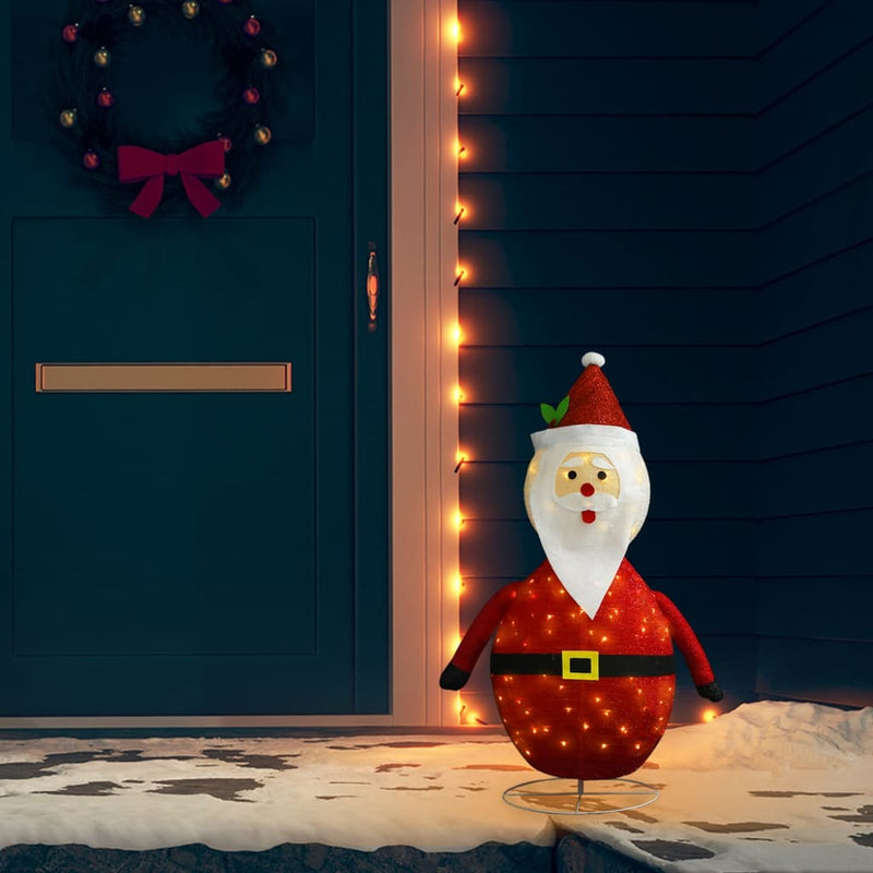 Load image into Gallery viewer, Vidaxl kerstman decoratief led 90 cm luxe stof
