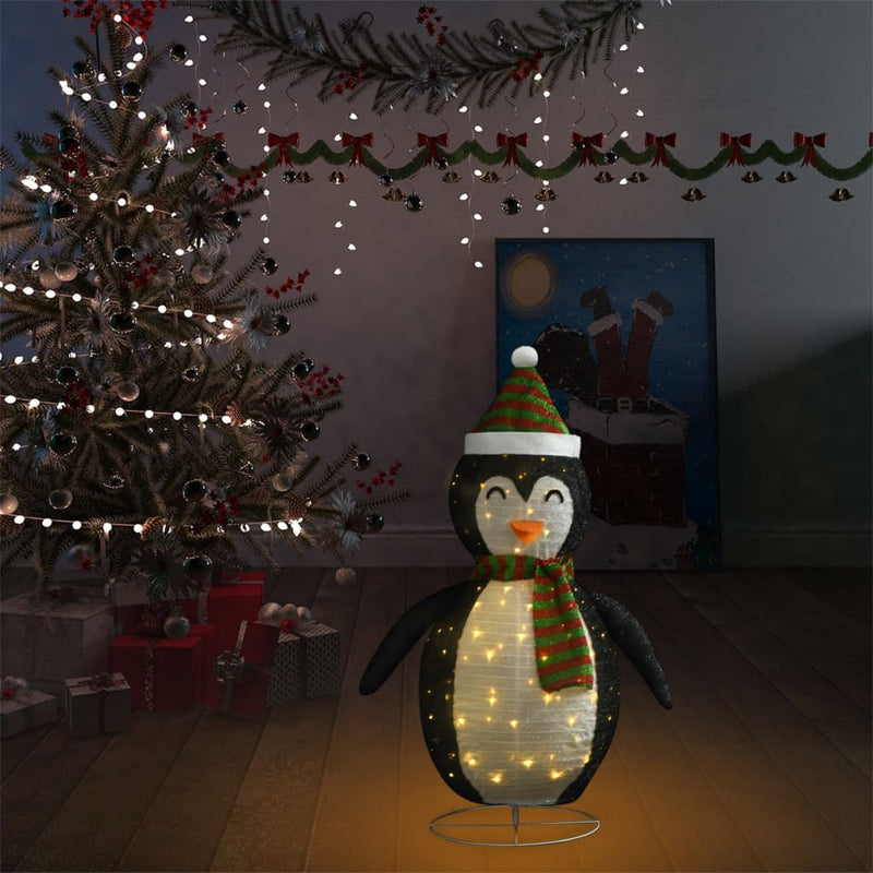 Load image into Gallery viewer, Vidaxl kerstpinguïn decoratief led 90 cm luxe stof
