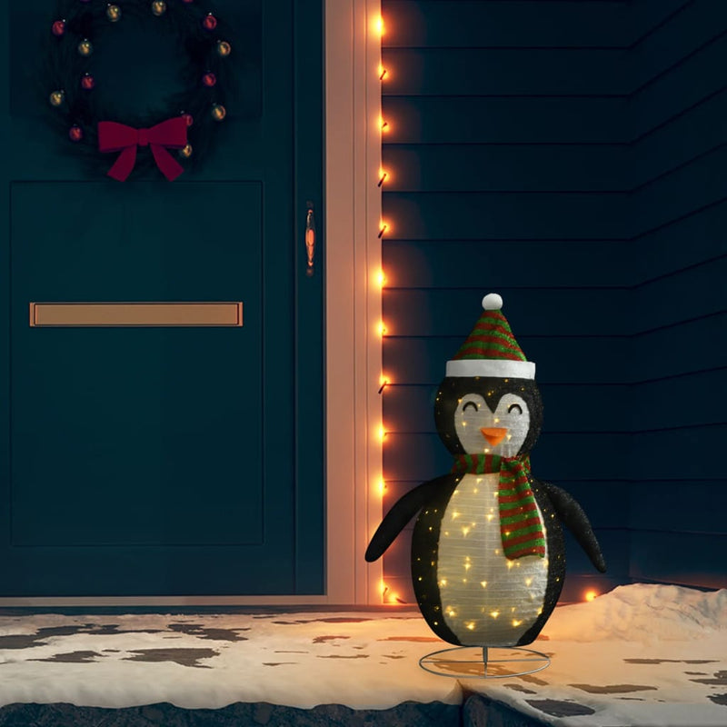 Load image into Gallery viewer, Vidaxl kerstpinguïn decoratief led 90 cm luxe stof
