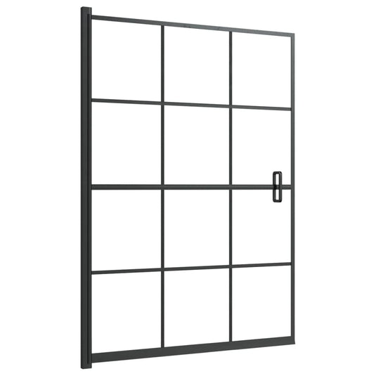 VidaXL Douchewand 100x140 cm ESG zwart