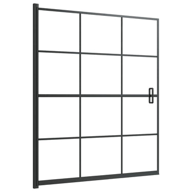 Vidaxl douchewand 116x140 cm esg zwart