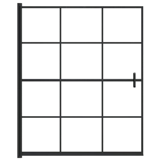 Vidaxl douchewand 116x140 cm esg zwart
