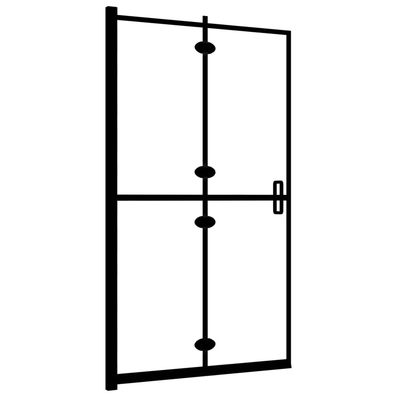 Load image into Gallery viewer, Vidaxl douchewand inklapbaar 80x140 cm esg zwart
