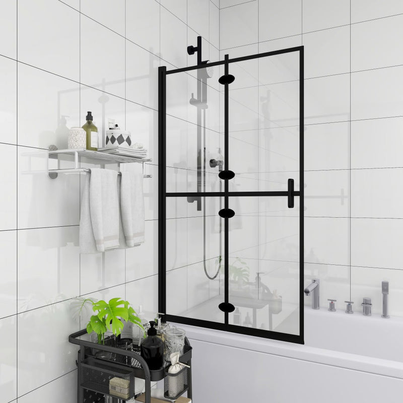 Load image into Gallery viewer, Vidaxl douchewand inklapbaar 100x140 cm esg zwart

