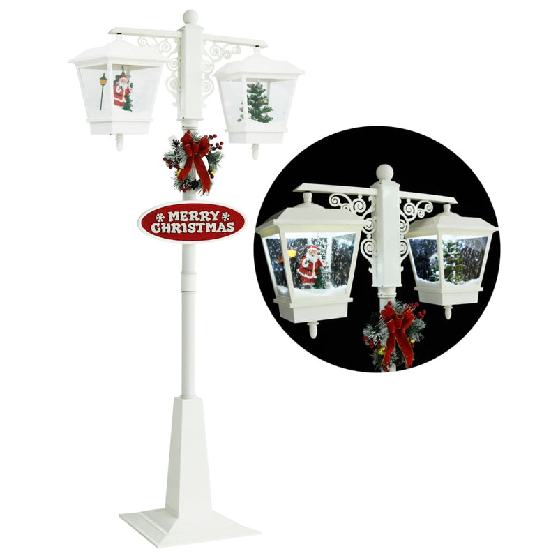 Load image into Gallery viewer, Vidaxl straatlantaarn met kerstman 81x40x188 cm pvc wit en rood
