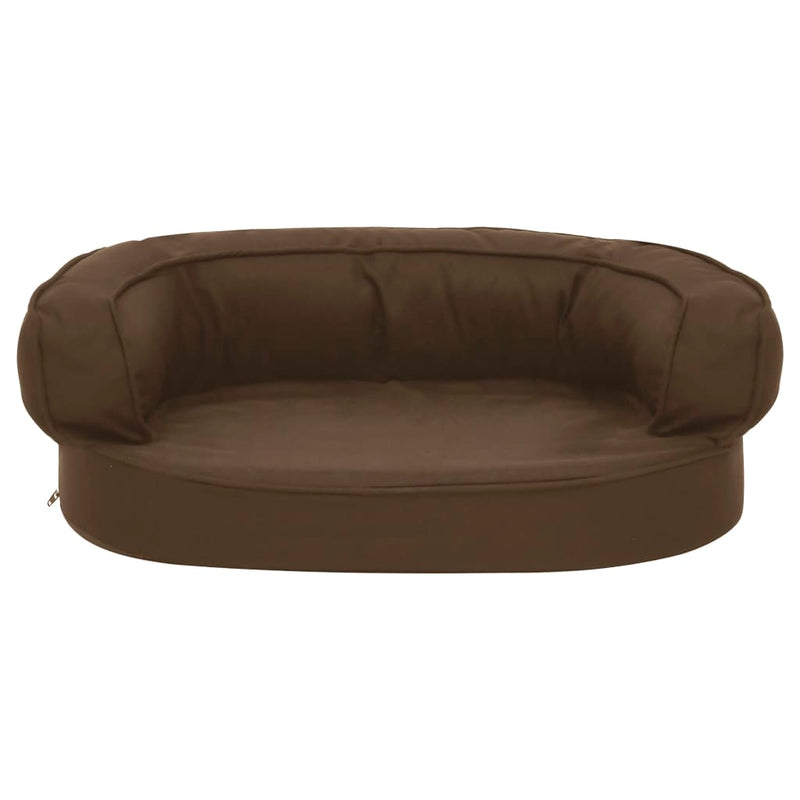 Load image into Gallery viewer, Vidaxl hondenbed ergonomisch linnen-look 60x42 cm bruin
