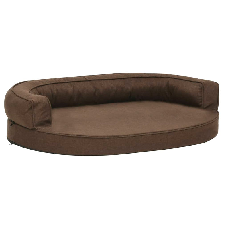Load image into Gallery viewer, Vidaxl hondenbed ergonomisch linnen-look 75x53 cm bruin
